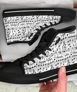 Music Lover - Musical Notes High Top Shoes V2