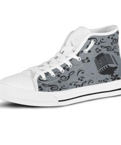 Alternative view of Music Lover - Musical Notes High Top Shoes V3